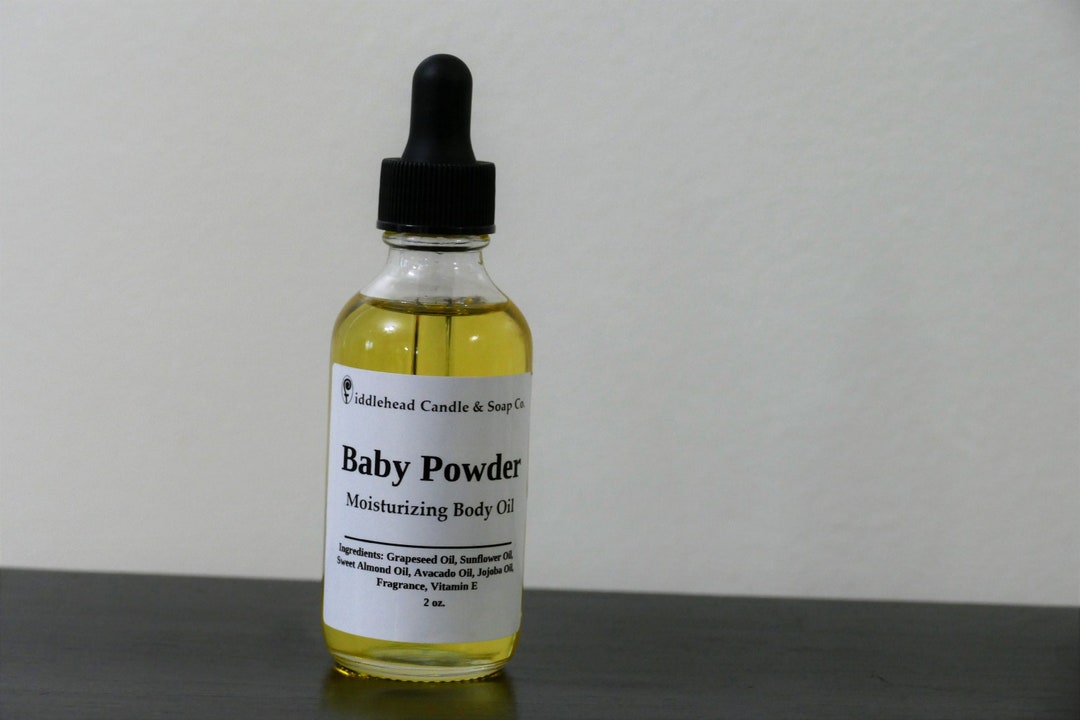Baby Powder Body Oil Natural Body Oil Massage Oil Hydrating Etsy