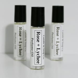 Rose + Lychee Perfume Oil-Roll On, Inspired by fragrance - Alcohol Free 10 ML