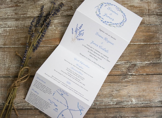 lavender wedding invitations twine map lavender wedding etsy