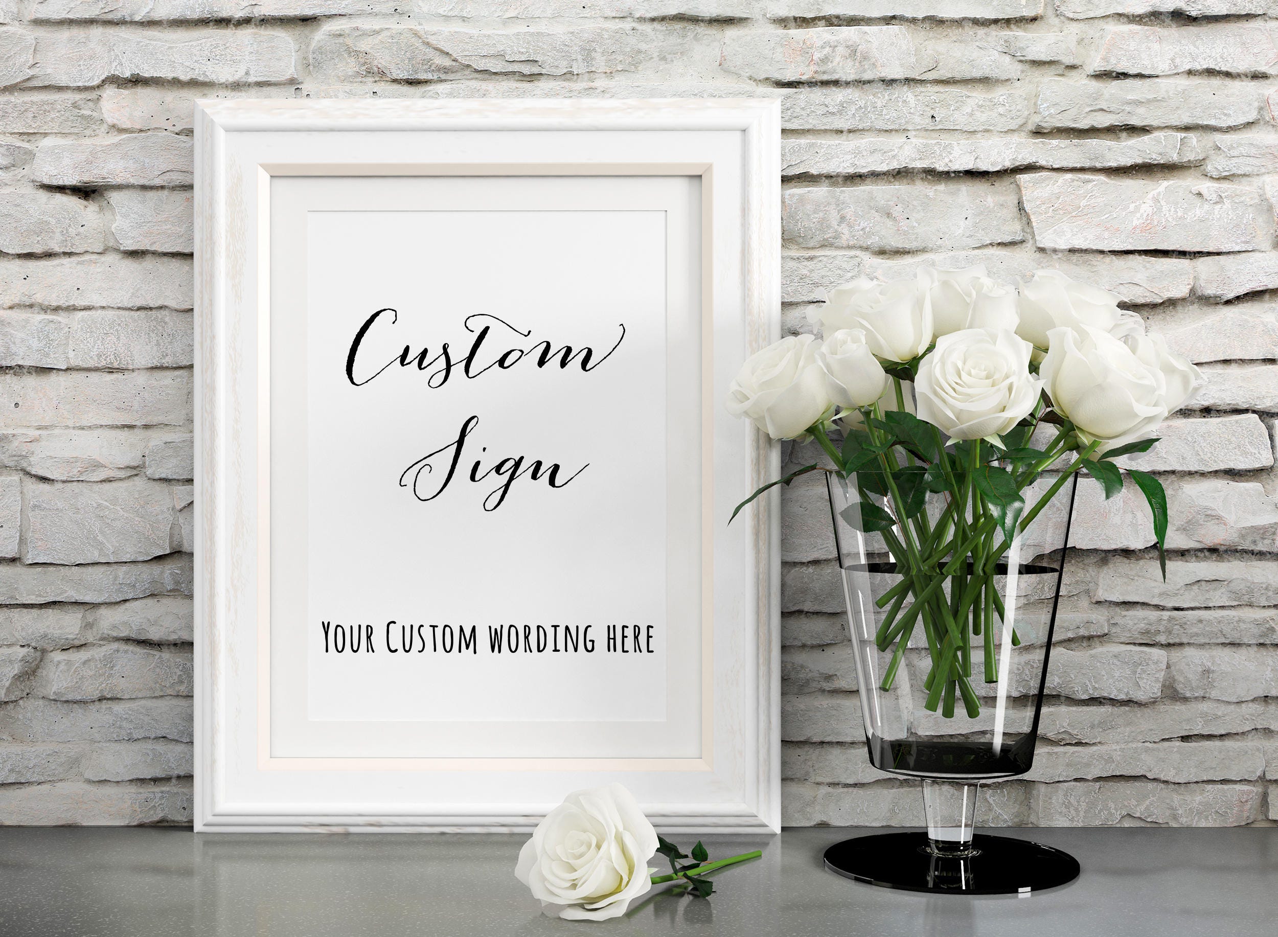 Customize Printable Sign Custom Printable Sign, Wedding Printable Sign, Your Custom Text ...
