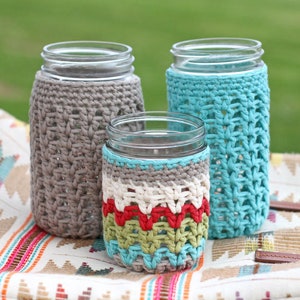 Ulana Jar/Cup Cozy Crochet Pattern