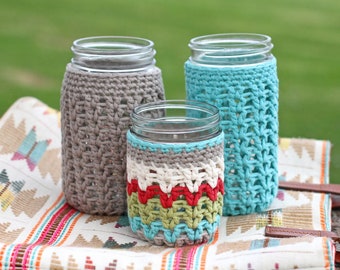 Ulana Jar/Cup Cozy Crochet Pattern