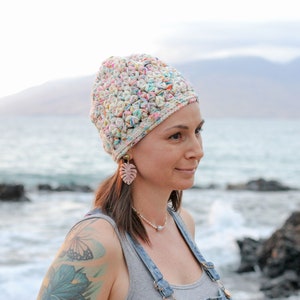 Bursts of Aloha Beanie Crochet Pattern