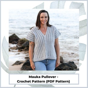 Mauka Pullover Crochet Pattern PDF