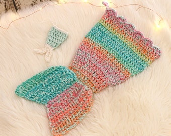 Mermaid Tail Stocking & Ornament Crochet Pattern