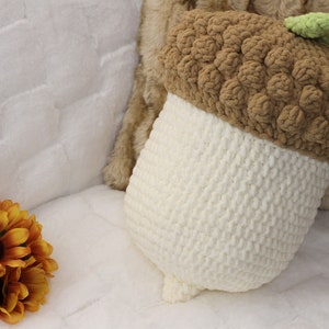 Pattern Crocheted Acorn Pillow