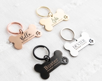 Gegraveerde dog tag, Dog ID tag, Pet tag, Gepersonaliseerde hond naamplaatje, Aangepaste huisdier ID, Cadeau voor puppy, cadeau voor huisdier