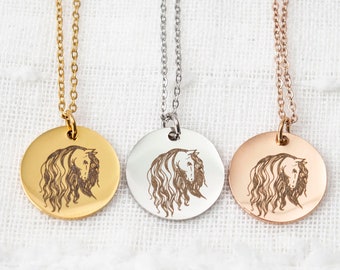 Horse Necklace, Horse Head jewellery, horse gift, horse gift for girls, personalised horse necklace