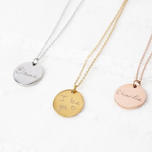 custom handwriting necklace, actual handwriting jewellery, Signature Necklace, Sentimental Gift, Keepsake Jewelry, Memorial Gift