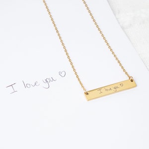 Handwriting Necklace: Personalized Stainless Steel Memorial Jewelry
