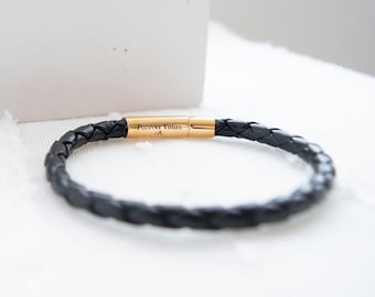 Bracelet message caché pour homme, bracelet en cuir, bracelet personnalisé pour homme, cadeau pour lui