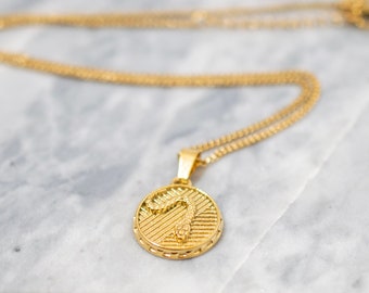 Gold Necklace with Snake Charm, pendant necklace, layering necklace, stainless steel non tarnish, gift for her