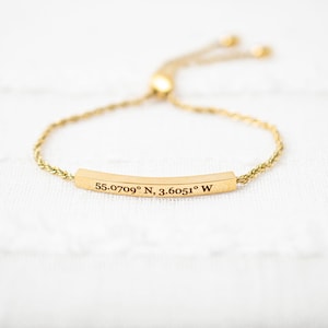 Name Bracelet, Silver, Gold or Rose gold plated, Date Bracelet, Engraved bar bracelet, personalized bracelet, slider bracelet