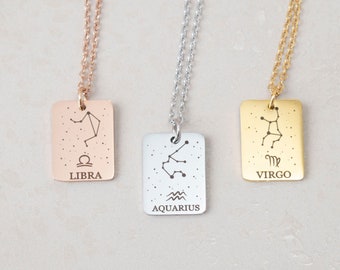 Zodiac Necklace, Star Sign Jewellery, Astrology Necklace, non tarnish, gift for her