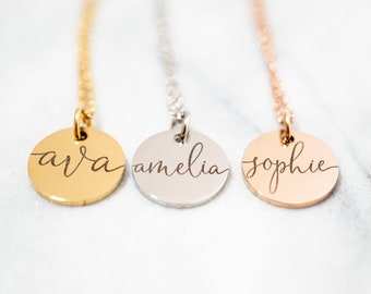 Name Necklace, personalized jewelry, Stainless Steel, Non Tarnish, Engraved necklace, gift for her, Christmas Gift