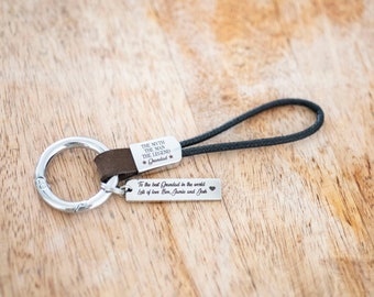 Personalised Men's Keyring, Grandad Keyring, Daddy Keyring, Gift for him, keyring for men, gift for boyfriend