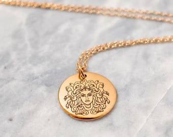 Medusa Necklace Stainless Steel Greek Mythology Pendant Waterproof Gift for Her
