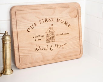 Personalized Wooden Cutting board, housewarming gift, new home gift, Personalised Gifts, Home sweet home, Christmas Present