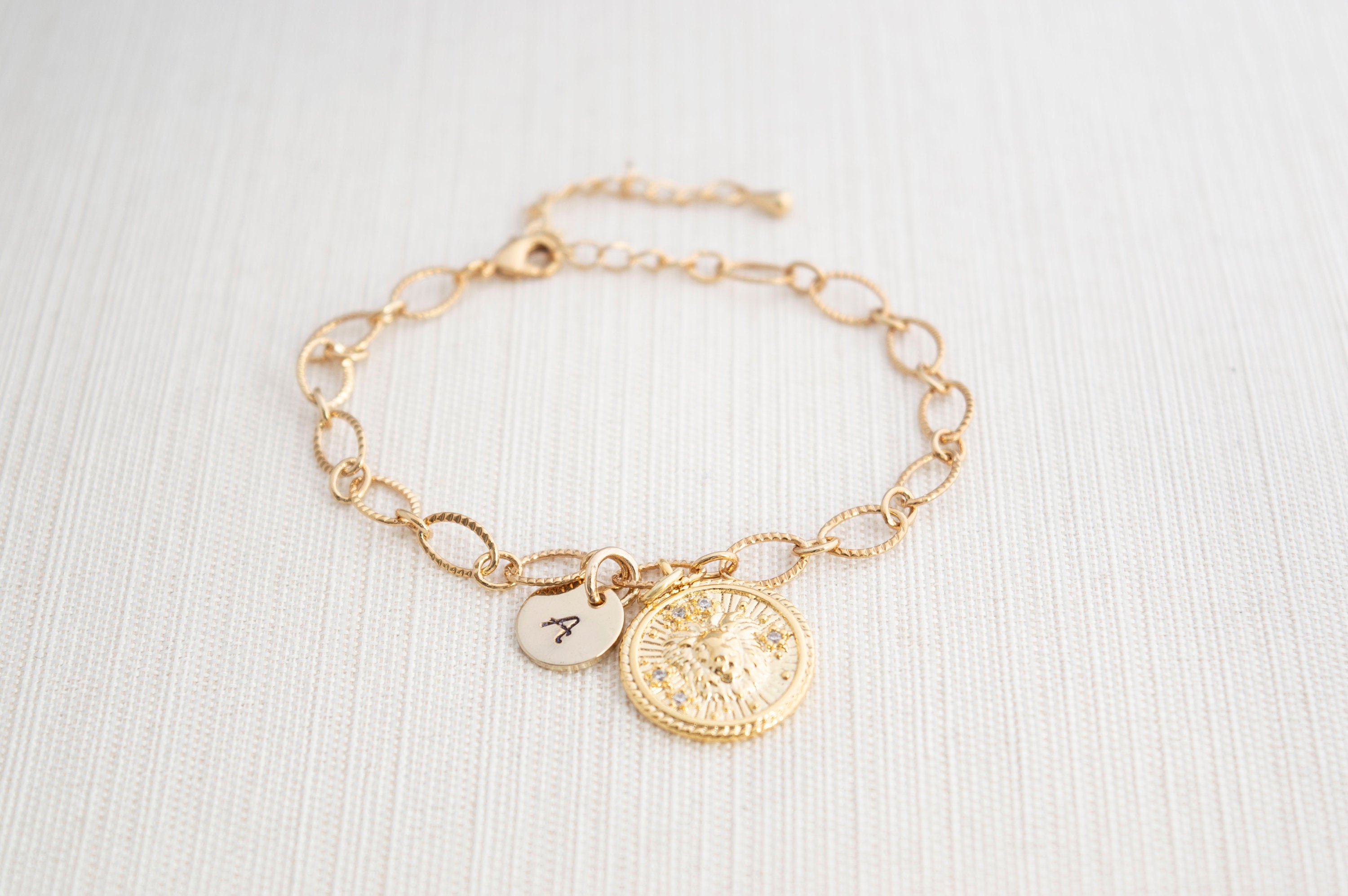 Personalised Gold Zodiac Bracelet Zodiac Jewelry Initial Etsy