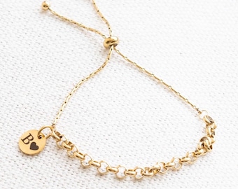 Gold Name Bracelet, Initial Jewellery, personalized bracelet