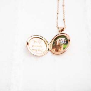 Locket necklace with photo and engraving , Stainless Steel locket necklace, Engraved Locket, gift for her, memorial gift image 4