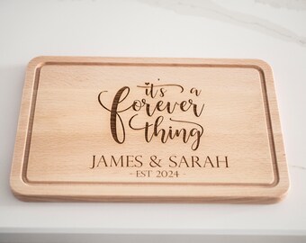 Personalised Wedding Cutting Board , Cutting Board, Wedding gift, Personalised Laser engraved, engagement present for the home