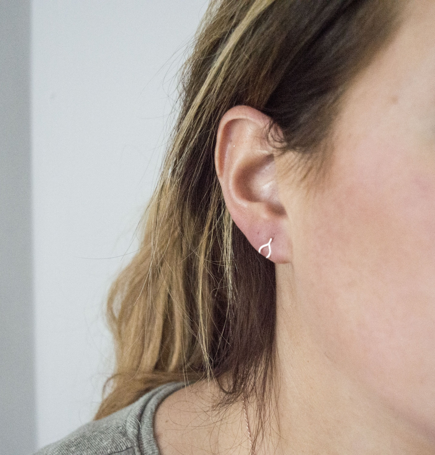 Sterling Silver Wishbone Earrings, wishbone jewelry, Silver wishbone