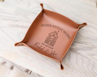 Personalised New Home Gift, New Homeowner Gift, Engraved Trinket Tray