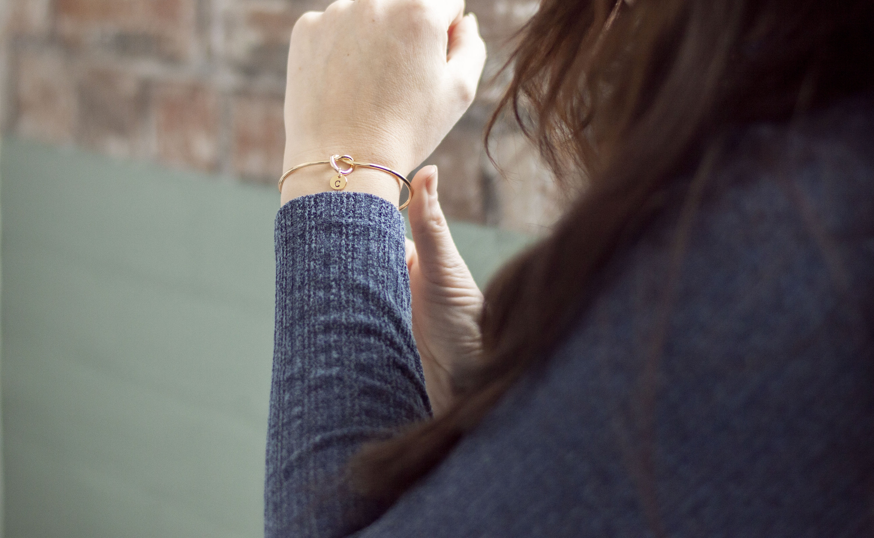 Gold Love knot Bracelet, Tie the knot bracelet, knot bracelet