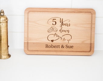 Personalised Anniversary gift, Cutting Board, Serving platter, Personalised Laser engraved, Anniversary present for the home