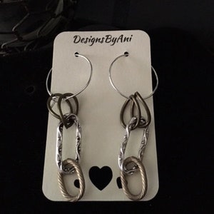 Interchangeable Silver Hoop Earrings image 1