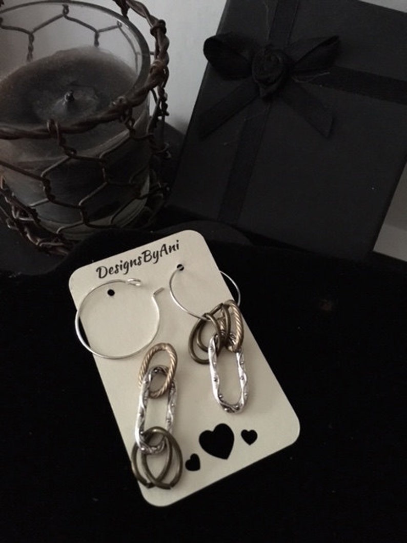 Interchangeable Silver Hoop Earrings image 4