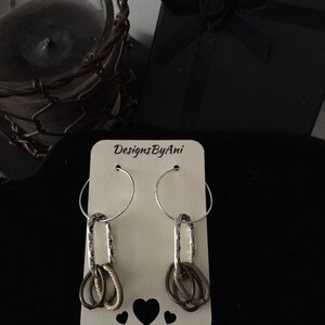 Interchangeable Silver Hoop Earrings image 3