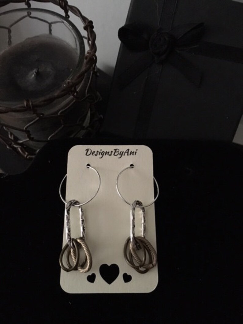 Interchangeable Silver Hoop Earrings image 3