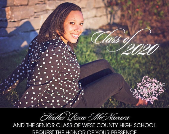 Photo Graduation Invitations/Announcements | Perfect for College, High School or Preschool Graduates - Digital File OR Printed
