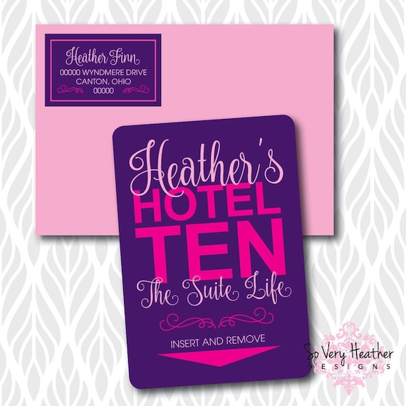 Hotel Sleepover Birthday Party! Matching Address Labels