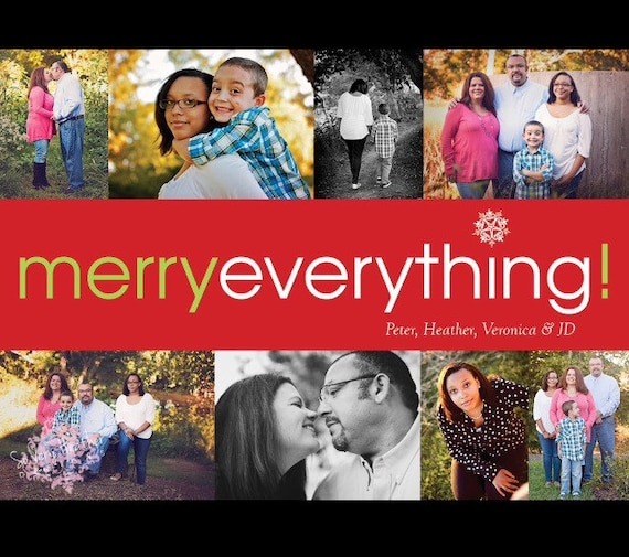 Merry Everything! Photo Christmas Cards - Digital File OR Printed