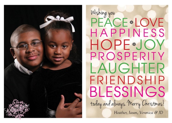 Holiday Lights Christmas Card - Digital File OR Printed