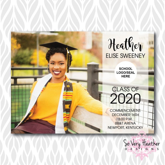 Photo Graduation Invitations/Announcements | Perfect for College, High School or Preschool Graduates - Digital File OR Printed