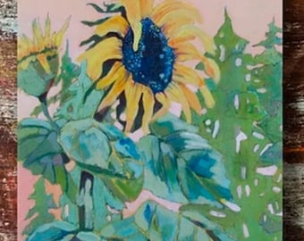 Nature Floral wall art with Beautiful Sunflower Print, great gift for Mothers or Girlfriends