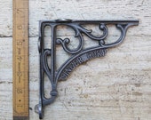 PAIR of cast iron quot SINGER CORP quot shelf brackets - ideal for 7-9 quot wall shelves