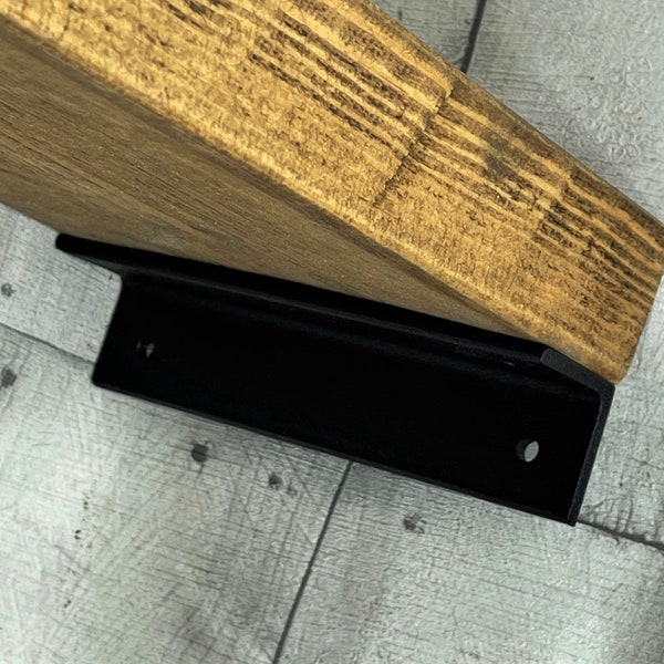 SINGLE ALCOVE SHELF bracket 6  Sizes to fit 15-60cm shelves- matt black finish- complete with wall and shelf screws-