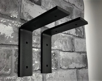 PAIR of SHELF BRACKETS | Pair of Steel Flat Brackets |  | All fixings included | from 5.00 per pair