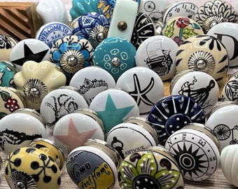 furniture , drawer, cupboard CERAMIC KNOB - huge range of styles and colours
