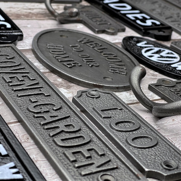 Cast Iron Signs Etsy UK