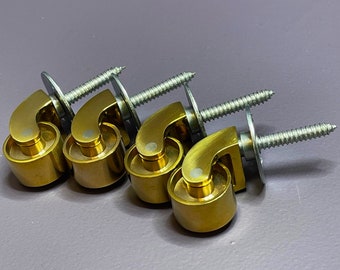 Set of 4 Brass Castors 25mm  Set of handmade solid brass , ideal for cabinets, tables, chests etc