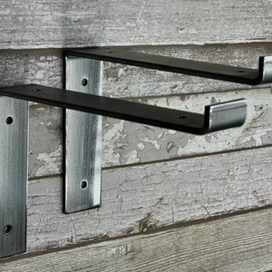 PAIR of SCAFFOLDING Board Shelf BRACKETS 14 Different sizes 3 styles to choose 9"DOWN BARE STEEL