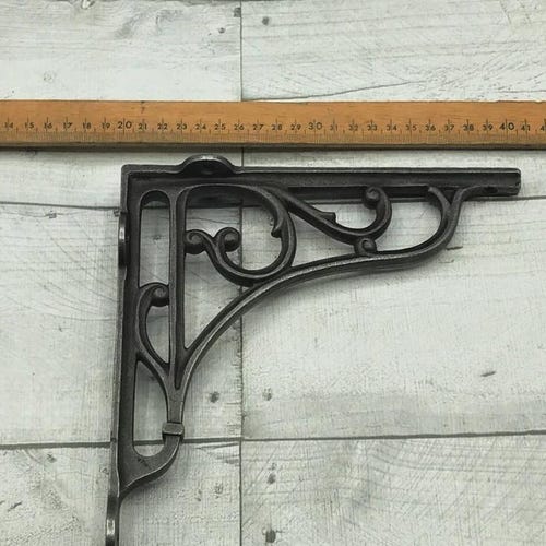 Supports d'étagère ornés en fonte, 2 couleurs et 4 tailles différentes, antique vintage
