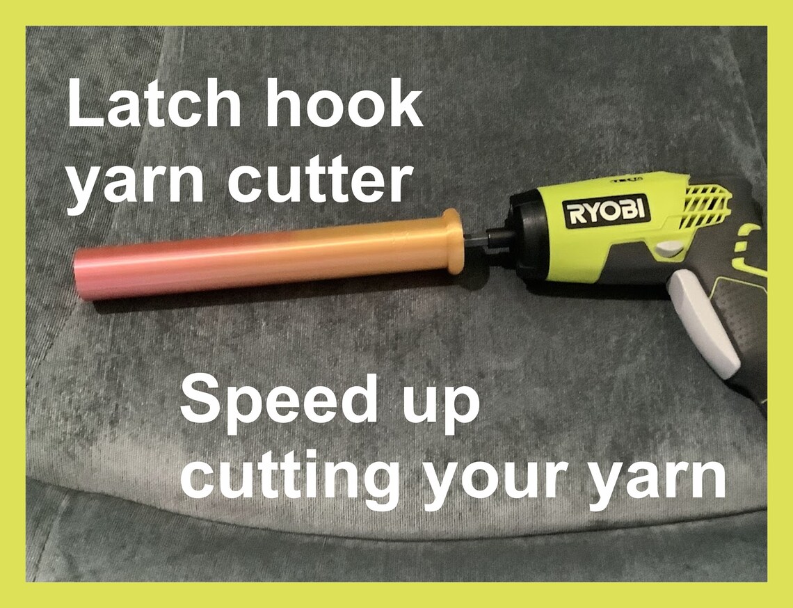 Latch Hook Yarn Cutter Tool Buddy Cut Yarn Using a Drill or Etsy