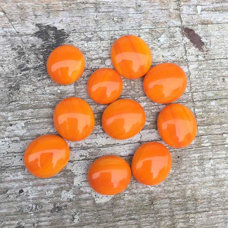 Glass cabochons 10 lampwork cabochon set small colorful Etsy